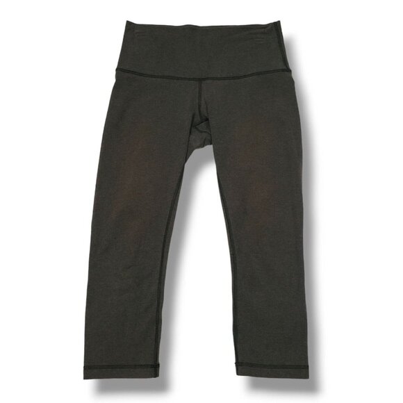 Lululemon Wunder Under High Rise Crop Womens 8 Heathered Deep Camo‎ LW6AS6S - Picture 1 of 6